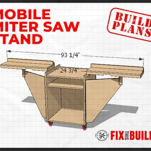 Mobile Miter Saw Stand Plans