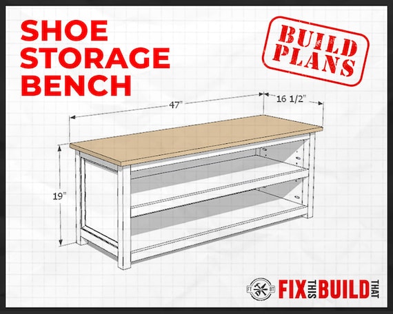 DIY Shoe Storage Bench Plans UK