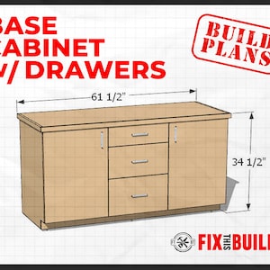 Base Cabinet with Drawers Plans