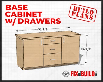 Base Cabinet with Drawers Plans