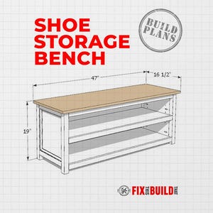 Planos de banco para guardar zapatos DIY