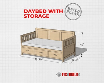 Daybed with Storage Drawers (Twin Size) Plans