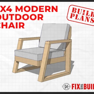 DIY 2x4 Modern Outdoor Chair Plans