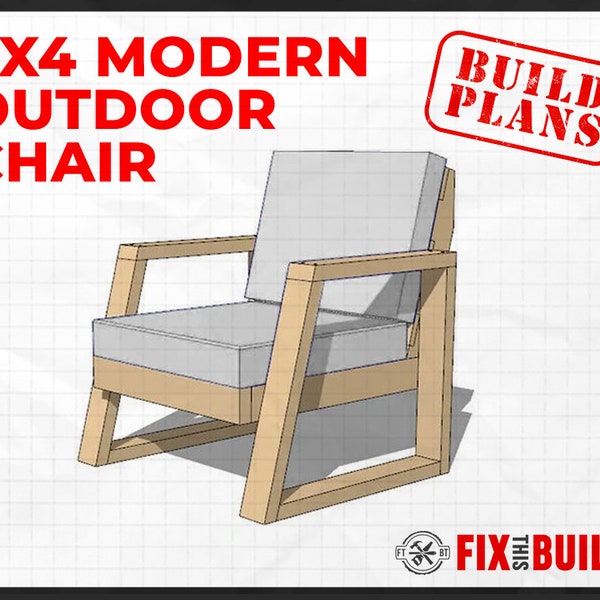 DIY 2x4 Modern Outdoor Chair Plans