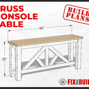 DIY Truss Sofa Table Plans