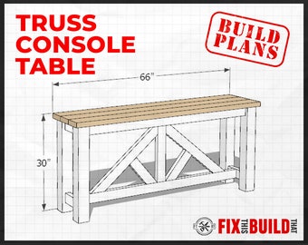 DIY Truss Sofa Table Plans