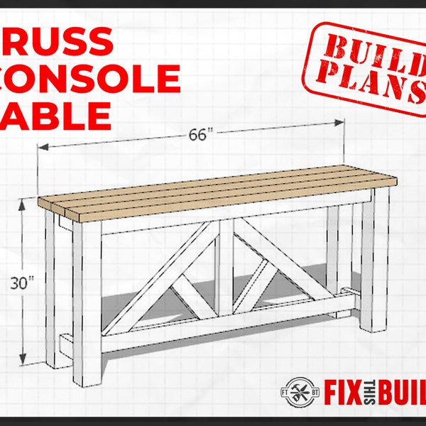 DIY Truss Sofa Table Plans