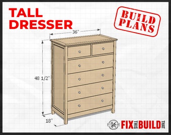 DIY Tall Dresser Plans