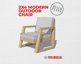 DIY 2x4 Modern Outdoor Chair Plans