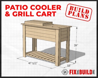 DIY Patio Cooler & Grill Cart Combo Plans