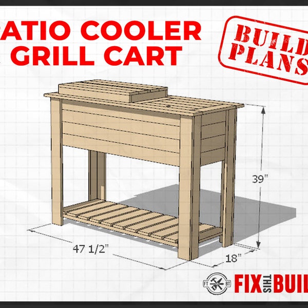 DIY Patio Cooler & Grill Cart Combo Plans