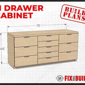 11 Drawer Office Cabinet Plans