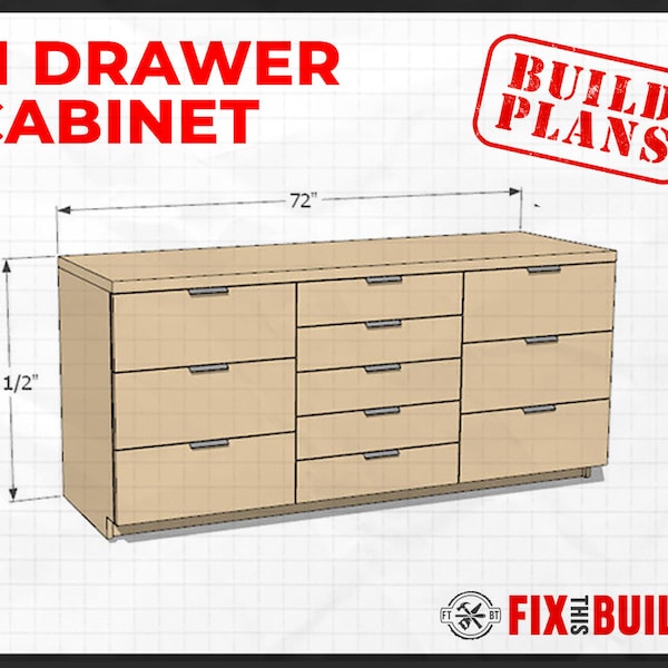 11 Drawer Office Cabinet Plans