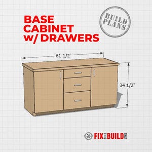 Base Cabinet with Drawers Plans