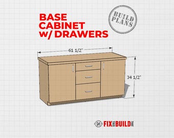 Base Cabinet with Drawers Plans