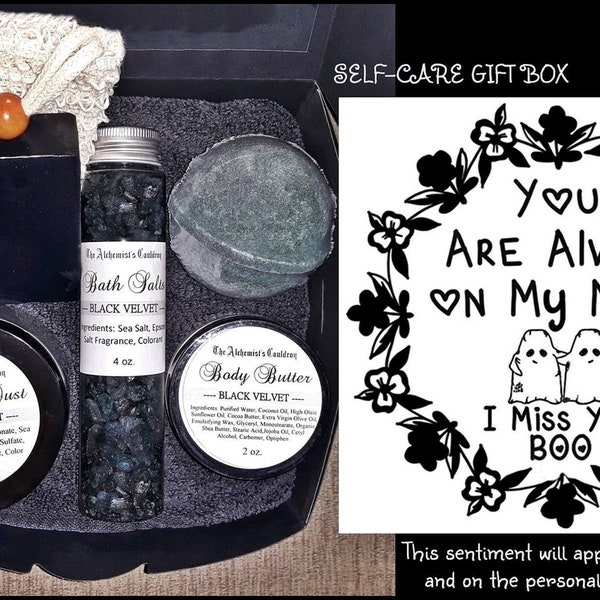 ON MY MIND - Miss You Boo, Self-Care Gift Box, Bath & Spa Gift, Mental Health Gift, Show Support, Stress Relief, Relaxation, I Love You Gift