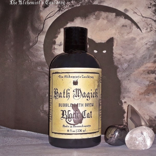 BLACK CAT - Bubble Bath Magick, Bath Spell, Change Luck from Bad to Good, Boost Spell Power, Sacred Bath Ritual, Bath Magick, Ritual Bath