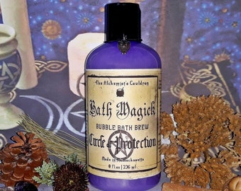 CIRCLE OF PROTECTION - Bubble Bath Magick, Spell, Protective Shield, Sacred Bath, Surround with Protection, Bath Magick, Wiccan Ritual Bath