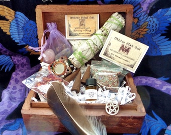 WICCAN ALTAR KIT, Witches Altar Tools, Cast Spells, Rid Hex, Bring Good, Protect, Rid Bad Luck, Break Curse, Heal Illness, Reverse Spell
