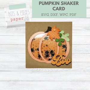 SVG Cut File: Pumpkin Shaker Card SVG,  Pumpkin Card SVG