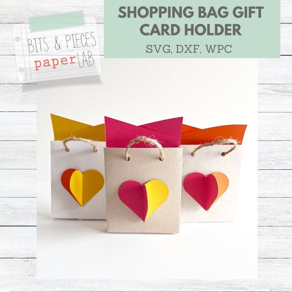 Mini Shopping Bag SVG, Gift Card Holder SVG