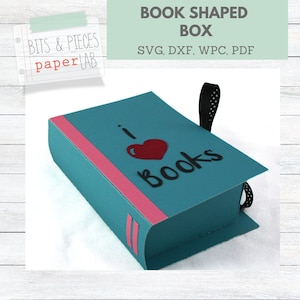 Book Shaped Box SVG Cut Files, Book Shaped Party Favor