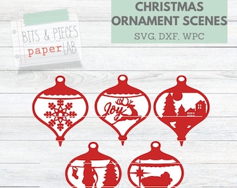 Christmas Ornament Scene SVG