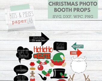 Christmas Photo Booth Props SVG Files