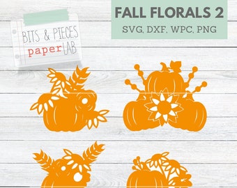 Fall Floral Bouquet SVG, Fall SVG, Pumpkin SVG, Autumn svg