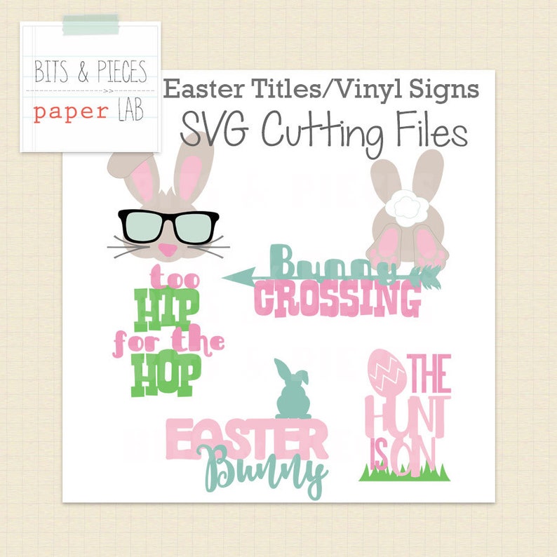 Download SVG Cut Files: Easter Titles SVG Bunny SVG Easter Vinyl ...