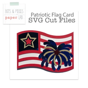 SVG Cutting Files USA Flag Shaped Card, 4 juillet SVG, Patriotic svg, Usa Card