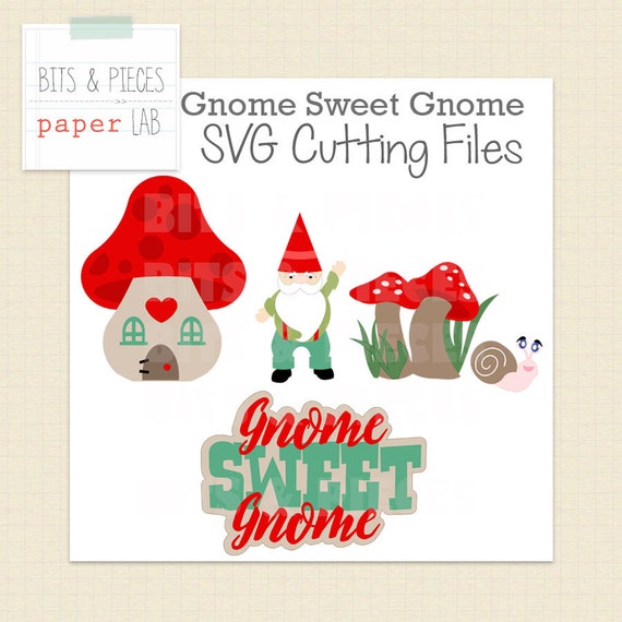 Download Svg Cutting Files Gnome Sweet Gnome Svg Gnome Svg Mushroom Etsy
