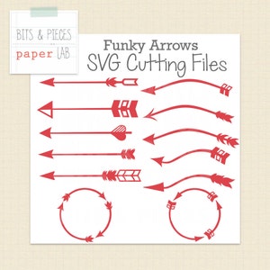 SVG Cutting Files: Funky Arrows SVG, Vinyl SVG