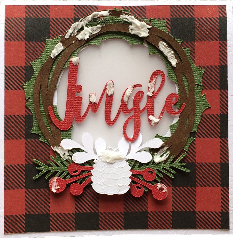 Download SVG Cutting Files: Christmas Card Kit Christmas SVG Wreath ...