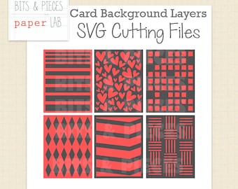 SVG Cutting Files: Card Background Layers