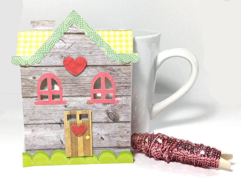 House Shaped Pocket Card SVG Cutting Files | Etsy