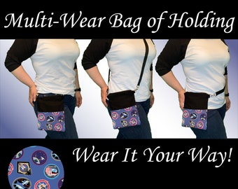 Blue Space Patches Inspired Multi- Wear Bag of Holding