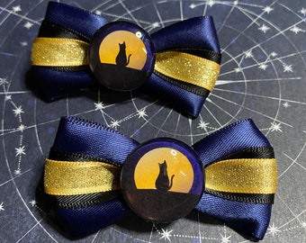 Black Cat Inspired Bows