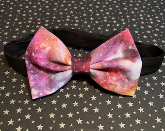 Galaxy Purple Pink Inspired Bow Tie