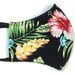 Hawaiian Prints Hibiscus Tropical Flowers Re-useable Face Masks With Nose Wire 2 Layers Adult 8' or Kid 6” Made in USA 