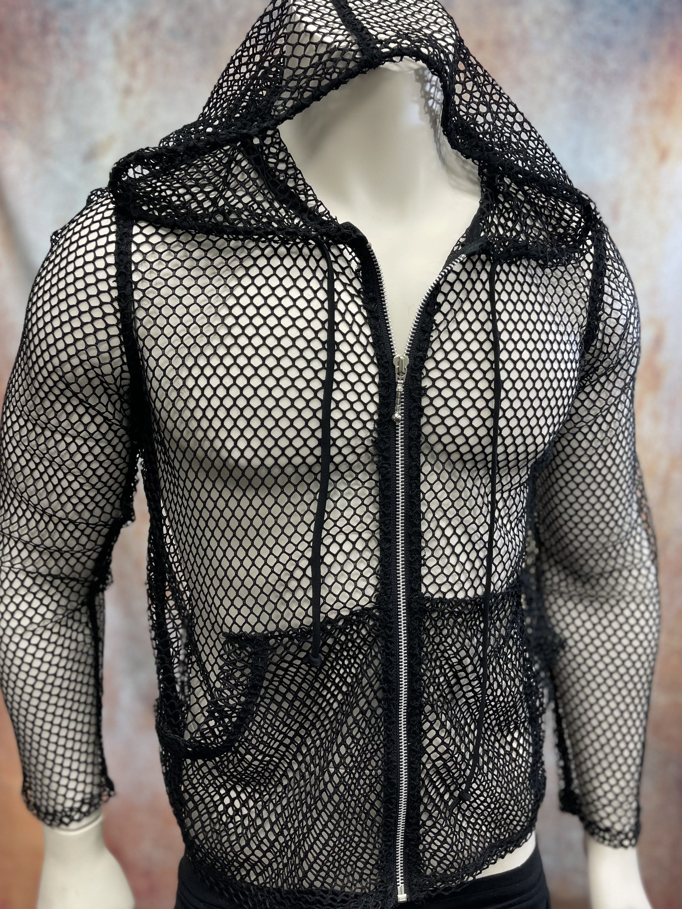 Hoodie Fishnet Cyberpunk Techwear Long Sleeves T-shirt Body -  Canada