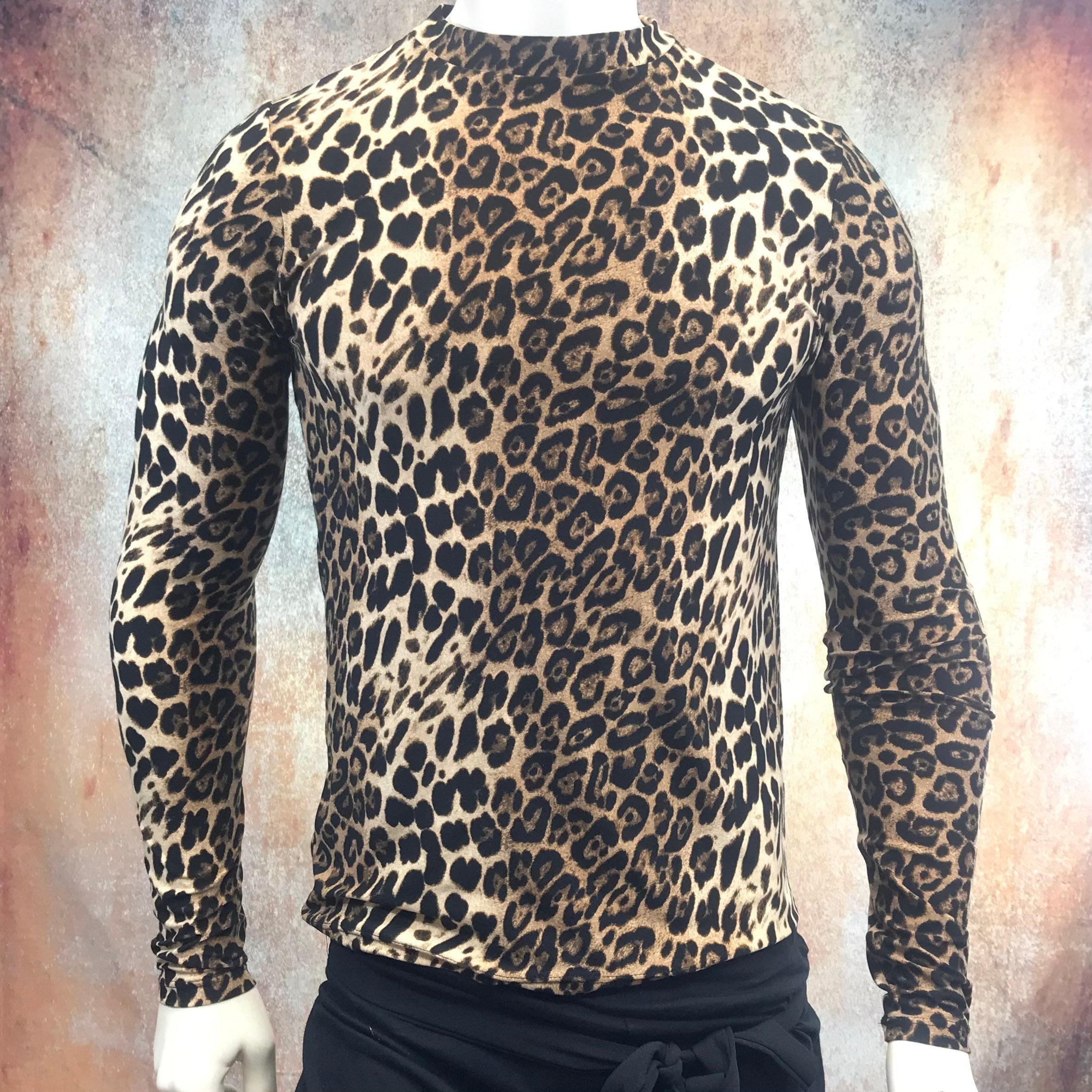 Leopard Animal Prints Fitted Tee Shirt Body Conscious Etsy