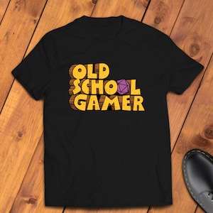Old School Gamer Shirt | Retro Shirt | Gamer Tee | 80s shirt | d20 shirt | dnd shirt | dnd gifts