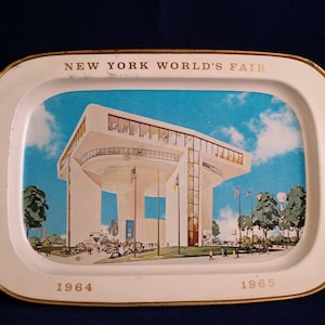 New York World&#39;s Fair Metal Cocktail Tray