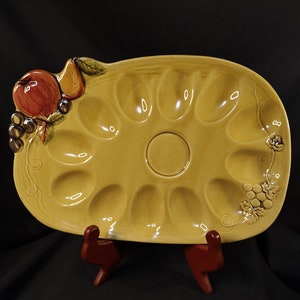 Assiette à œufs farcis Geo Z Lefton