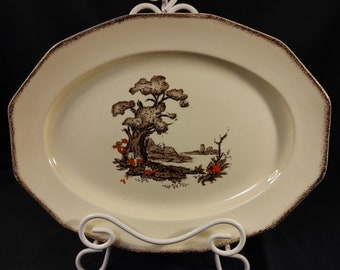 Booth's Silicon China Oval Platter #3457