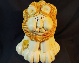 Ceramic Friendly Lion Planter