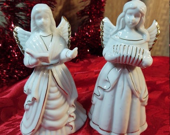 Porcelain Joyful Angel Pair