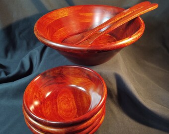 Ensemble de saladier en bois léger