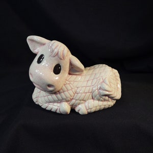Kitschy Pink Cow Figurine